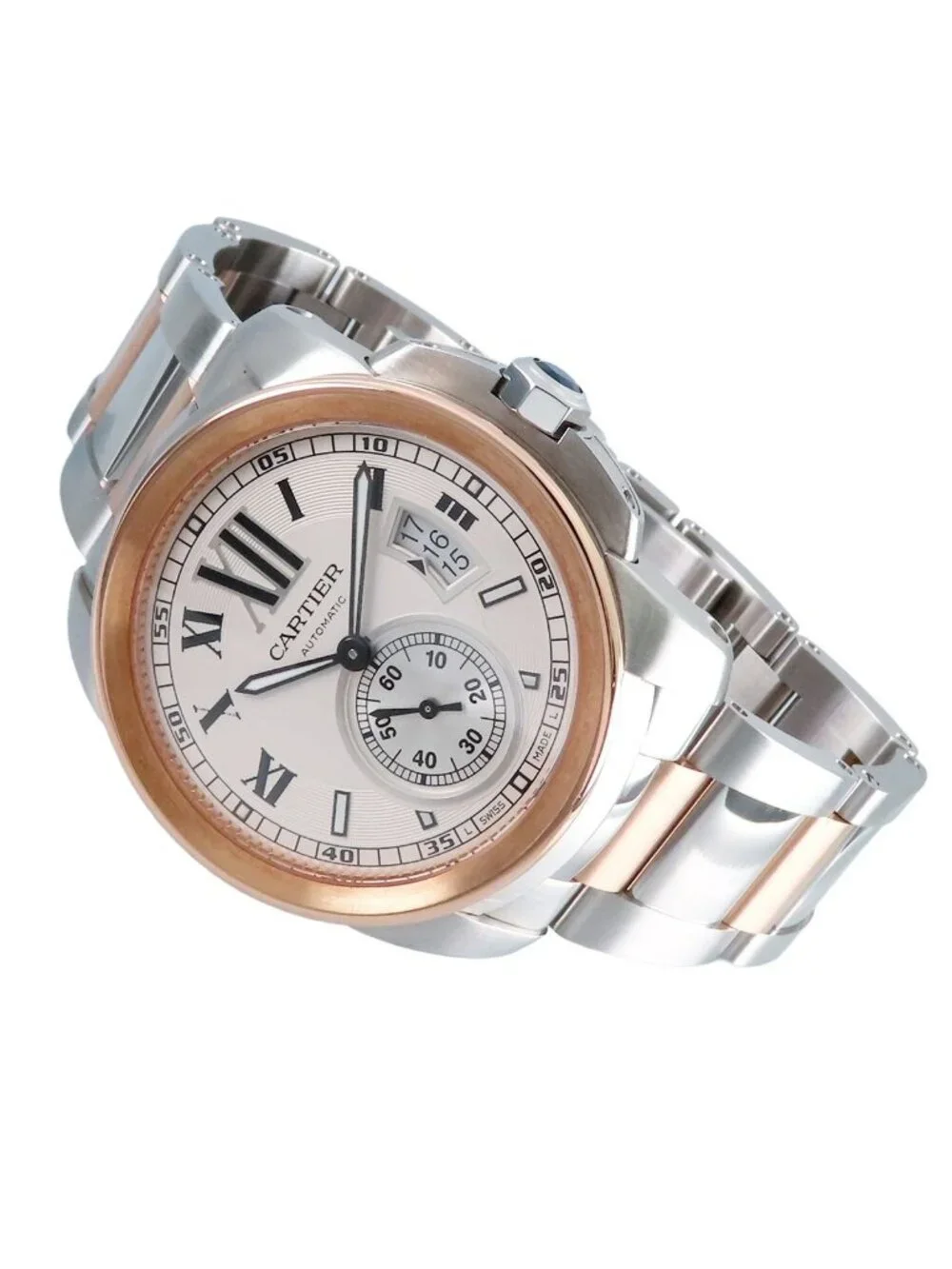 Cartier Calibre de Cartier LM Silver SS PG de Watch Automatic